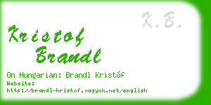 kristof brandl business card